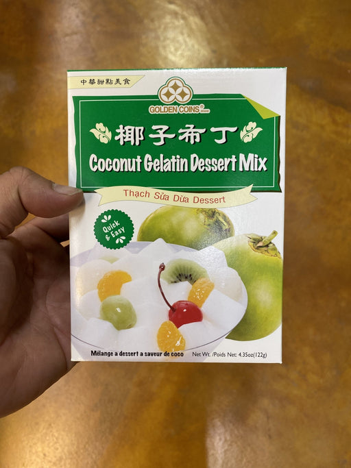 Golden Coins Coconut Gelatin Dessert, 4.35oz - Eastside Asian Market