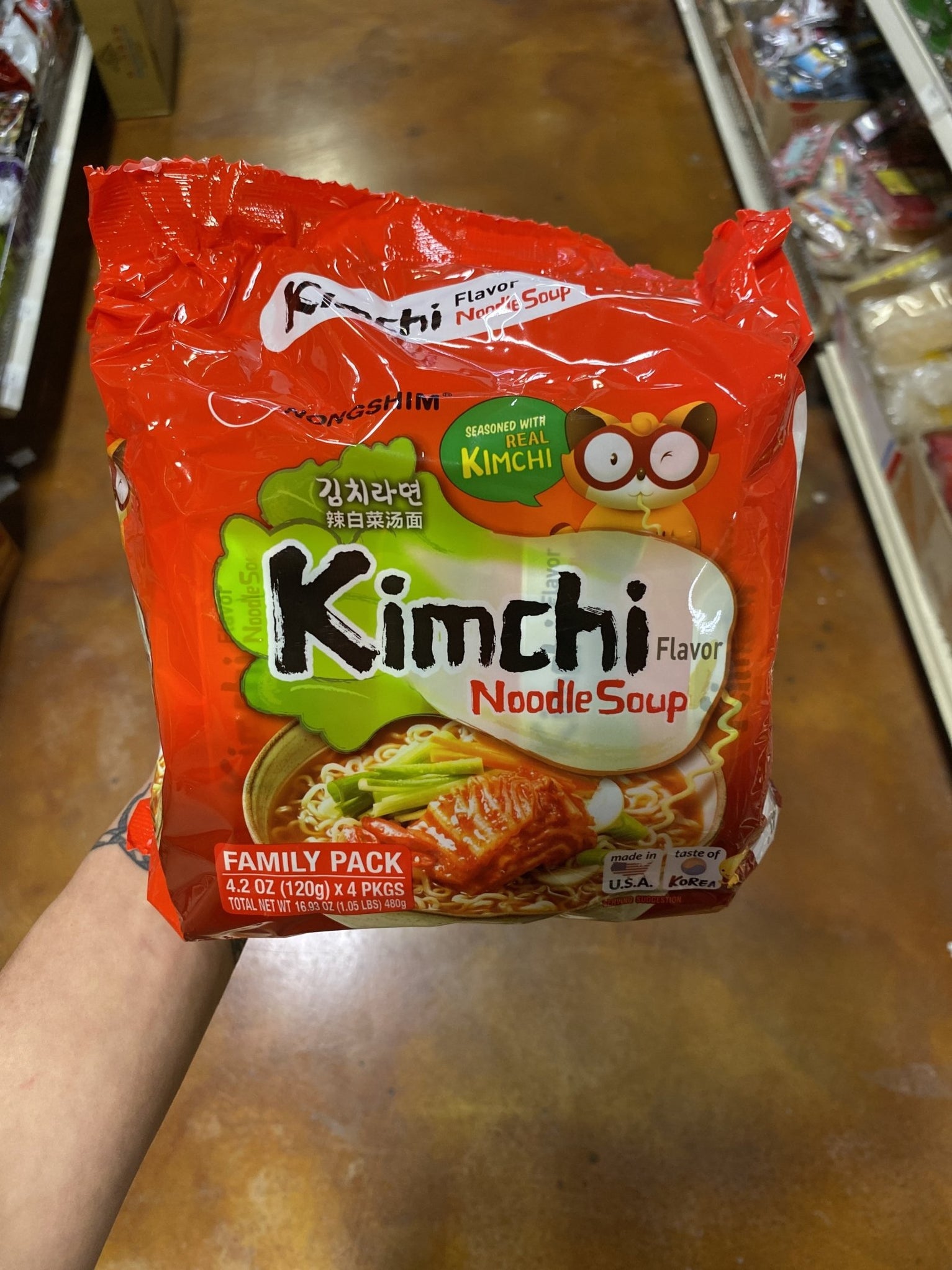 Nong Shim Kimchi Ramyun 4pk — Eastside Asian Market